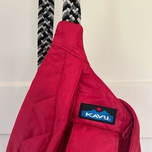 KAVU Cherry Quilted Bag with Braided Strap